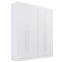 Ver imagem 1 de Guarda Roupa Solteiro 4 Portas 3 Gavetas - da Vinci Plus-branco - Móveis D'doro
