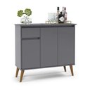 Ver imagem 1 de Aparador Buffet Veneza Cinza Pes Palito Ej - Lojas Lm