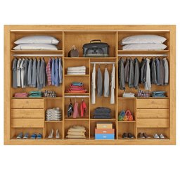 Guarda Roupa Cavich 3 Portas Espelhadas 100% Mdf Peroba - Móveis Europa - 3