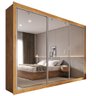 Guarda Roupa Cavich 3 Portas Espelhadas 100% Mdf Peroba - Móveis Europa - 2