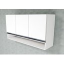 Ver imagem 1 de Armário Triplo Com Nicho 100% Mdf Branco 120X37X75cm