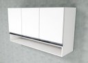 Ver imagem 1 de Armário Triplo Com Nicho 100% Mdf Branco 120X37X75cm