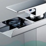 Torneira Banheiro Lavabo de Bancada Monocomando c/ Misturador em Metal  Estilo Cascata Quadrada Crom - 5
