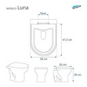 Ver imagem 5 de Assento Sanitário Poliéster para Louça Luna/luna Speciale (icasa) Aço (reb. Oculto) Preto