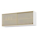 Ver imagem 1 de Armário de Cozinha Multimóveis Veneza GW 120 cm 2 Portas de Vidro FG3683 Branco