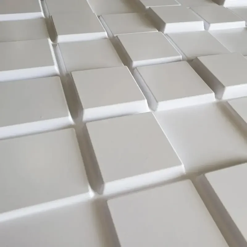 Placa 3D Pvc Adesiva Pixel Branca 50x50 Kit 50un - 2