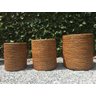 Cachepot redondo em rattan natural BAHAY - Grande 30x33cm - 4