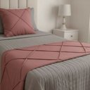 Ver imagem 2 de Peseira Drapeada Veludo Luxo 1,60x0,50m Dupla Face cama solteiro Rose