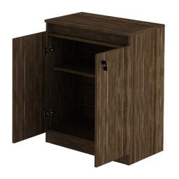 Balcão para Escritório Baixo 2 Portas com Chave 60cm Me4149 Tecno Mobili - Nogal - 4