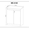 Balcão para Escritório Baixo 2 Portas com Chave 60cm Me4149 Tecno Mobili - Branco - 6