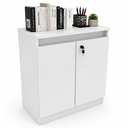 Ver imagem 3 de Armário Baixo para Escritório 2 Portas e Chave ME4149 70cm Branco - Tecno Mobili