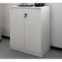 Ver imagem 2 de Balcão para Escritório Baixo 2 Portas com Chave 60cm Me4149 Tecno Mobili - Branco