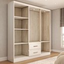Ver imagem 5 de Guarda-roupa Solteiro Elise 6 Portas 2 Gavetas Branco - Panorama Móveis