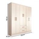 Ver imagem 4 de Guarda-roupa Solteiro Elise 6 Portas 2 Gavetas Branco - Panorama Móveis