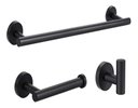 Ver imagem 1 de Kit De Acessórios Para Banheiro 3 Peças Aço Inoxidável Preto