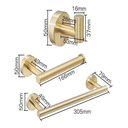 Ver imagem 6 de Kit De Acessórios Para Banheiro 3 Peças Aço Inoxidável Preto