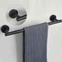 Ver imagem 2 de Kit De Acessórios Para Banheiro 3 Peças Aço Inoxidável Preto