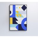Ver imagem 2 de Quadro Geométrico Colorido 13 60x90 Cm Tecido Canvas