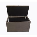 Ver imagem 3 de Puff Baú Estofado - Sala - Quarto - Decortivo Organizador Porta Objetos - Marrom Claro