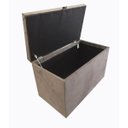 Ver imagem 2 de Puff Baú Estofado - Sala - Quarto - Decortivo Organizador Porta Objetos - Marrom Claro