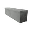 Puff Baú Decorativo 1,20cm - Cinza Suede - 1