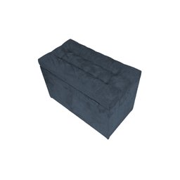 Puff Baú Retangular Estofado 68cm com Pistão a Gás - Cinza-escuro - 2