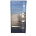 Ver imagem 2 de Porta de Alumínio 210x100 com Vidro - Lambri Simples Preta