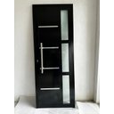 Ver imagem 4 de Porta de Alumínio 210x100 com Vidro - Lambri Simples Preta