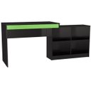 Ver imagem 5 de Mesa para Computador Gamer com Nichos B24 Preto Verde Nova Mobile
