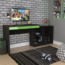 Ver imagem 7 de Mesa para Computador Gamer com Nichos B24 Preto/Verde Nova Mobile