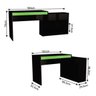 Mesa para Computador Gamer com Nichos B24 Preto Verde Nova Mobile - 3