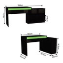 Ver imagem 4 de Mesa para Computador Gamer com Nichos B24 Preto/Verde Nova Mobile