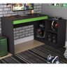 Mesa para Computador Gamer com Nichos B24 Preto Verde Nova Mobile - 1