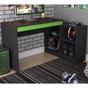 Ver imagem 1 de Mesa para Computador Gamer com Nichos B24 Preto Verde Nova Mobile