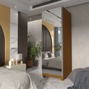 Ver imagem 1 de Sapateira 1 Portas C/ Espelho - Gelius Gold - Castanho