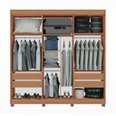 Ver imagem 3 de Guarda-roupas Milano 100% Mdf Tuboarte 6 Portas 4 Gavetas 6 Espelhos
