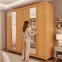 Ver imagem 7 de Guarda-Roupas Gênova 100% MDF 6 Portas 4 Gavetas 6 Espelhos