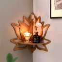 Ver imagem 2 de Prateleira Lotus Decorativa Canto de Parede Autocolante em Mdf