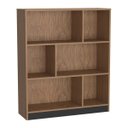 Ver imagem 1 de Estante para Escritório Gamer 6 Nichos B25 Mel Preto Nova Mobile