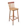 Banqueta Alta C/ Encosto Country, Cor Mel de Madeira - Cozinha - Bar - Bancadas - 1