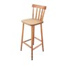 Banqueta Alta C/ Encosto Country, Cor Mel de Madeira - Cozinha - Bar - Bancadas - 3
