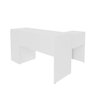Mesa para Escritório com Mesa de Apoio e 3 Gavetas Branco - 4