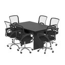 Ver imagem 4 de Mesa de Reunião para Escritório 136x90cm Me4191 Preto