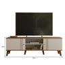 Rack Bancada Denver 160cm Off White/nature para Tv até 65” - Peternella Móveis - 4