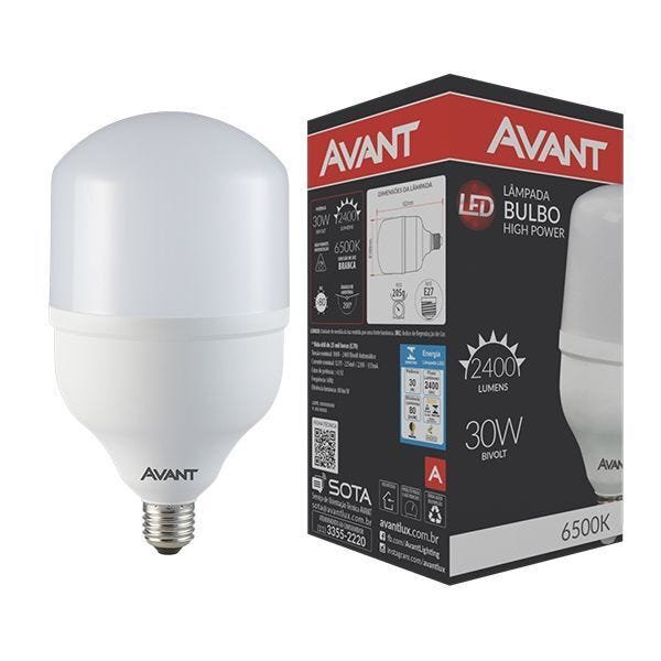 Kit 20 Lâmpada LED Bulbo 30W 2.400Lm 6500K Branco Frio Avant - 2