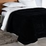 Coberdrom Cobertor Robust King Manta Canelada Sherpa Lã de Carneiro Pesado Grosso 1 Peça - Preto Cas - 1
