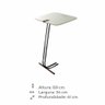 Mesa de Apoio para Sofá Bandeja Off White Base Preta - 6