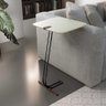 Mesa de Apoio para Sofá Bandeja Off White Base Preta - 2