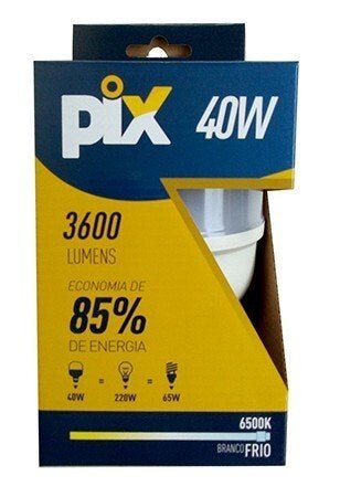 Kit com 3 Lâmpadas Led Bulbo 40W 3.600Lm 6500K Branco Frio Pix - 3