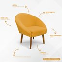 Ver imagem 3 de Poltrona Decorativa para Sala Recepção Manicure Consultório Stella Suede